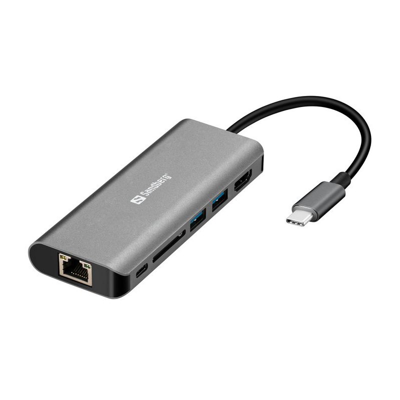 Sandberg USB-C Dock HDMI+LAN+SD+USB, 