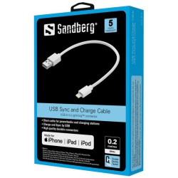 Sandberg USB-Lightning MFI 0.2m