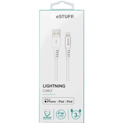 eSTUFF Lightning Cable MFI 3m White