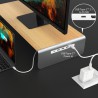 j5create Wood Monitor Stand with Docking Station