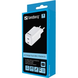 AC Charger Dual USB-C PD65W EU