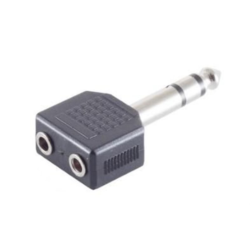 Adapter 6.3mm - 2X3.5mm M-F