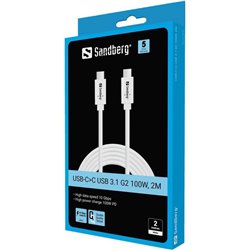 Sandberg USB-C - C USB 3.1 G2 100W, 2M