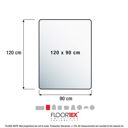 Advantage chair mat PVC 90X120 cm hard floor FLAT