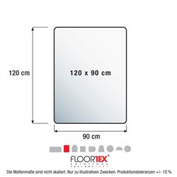 Advantage chair mat PVC 90x120 cm hard floor black