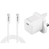Sandberg USB-C 20W laddare UK+USB-C to C