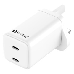 Sandberg AC laddare Dual USB-C PD65W UK