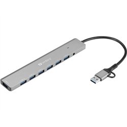 Sandberg USB-C/A to 7 x USB 3.0 Hub