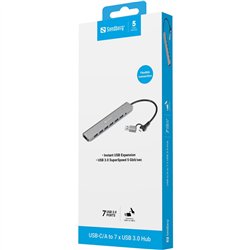 Sandberg USB-C/A to 7 x USB 3.0 Hub