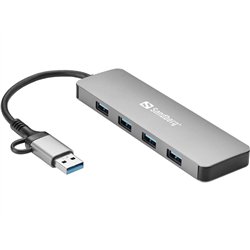 Sandberg USB-C/A to 4xUSB 3.0 Hub