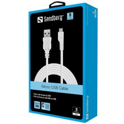 Sandberg MicroUSB Sync/Charge Cable 3m